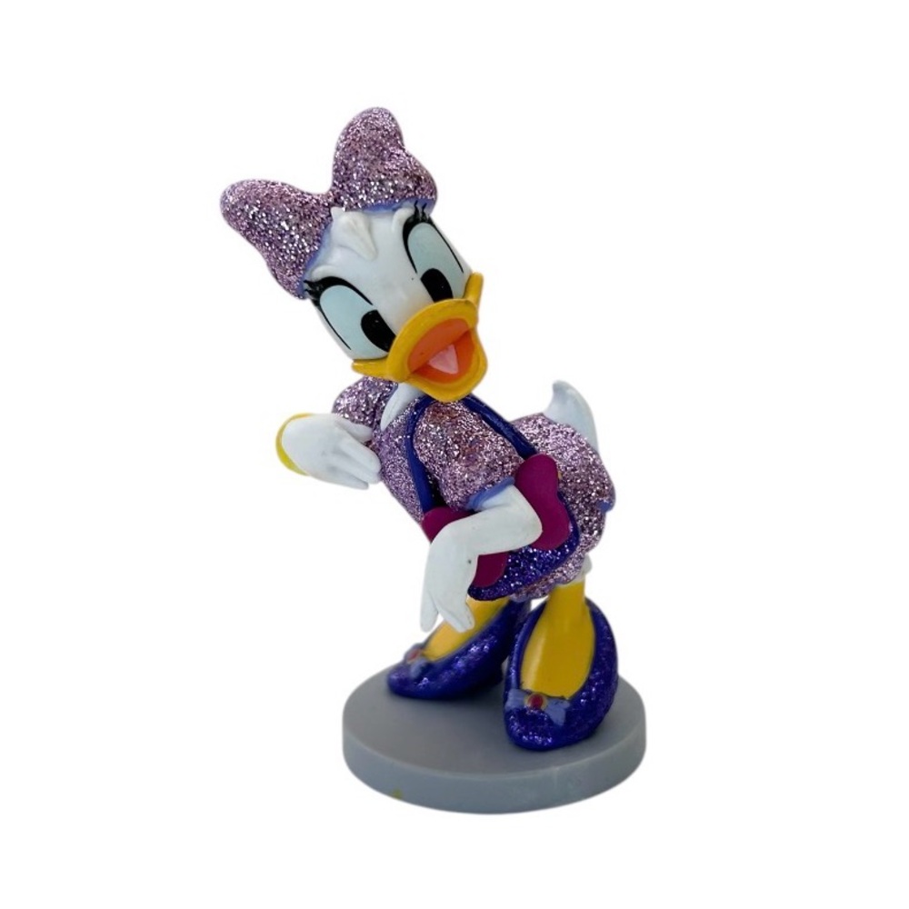 Disney Daisy Purple Lavender Glitter Dress Duck Figurine